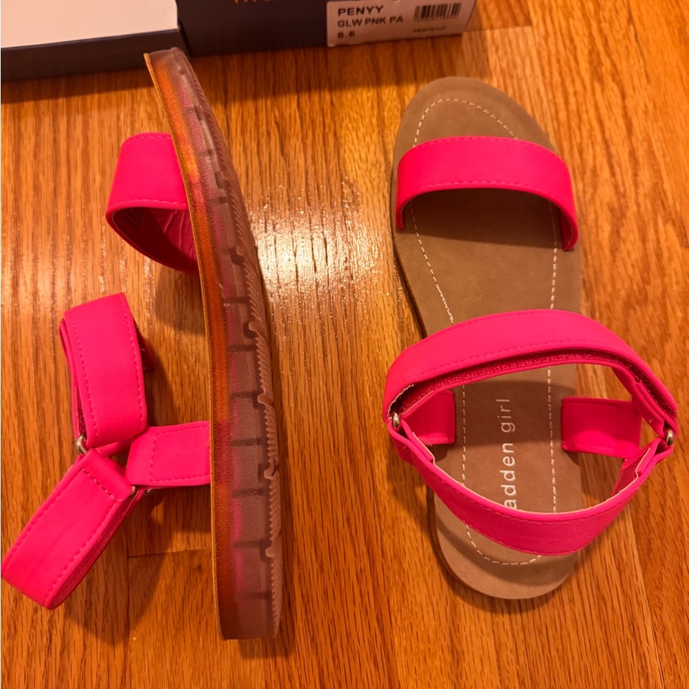 Madden Girl Pink Adjustable Sandals